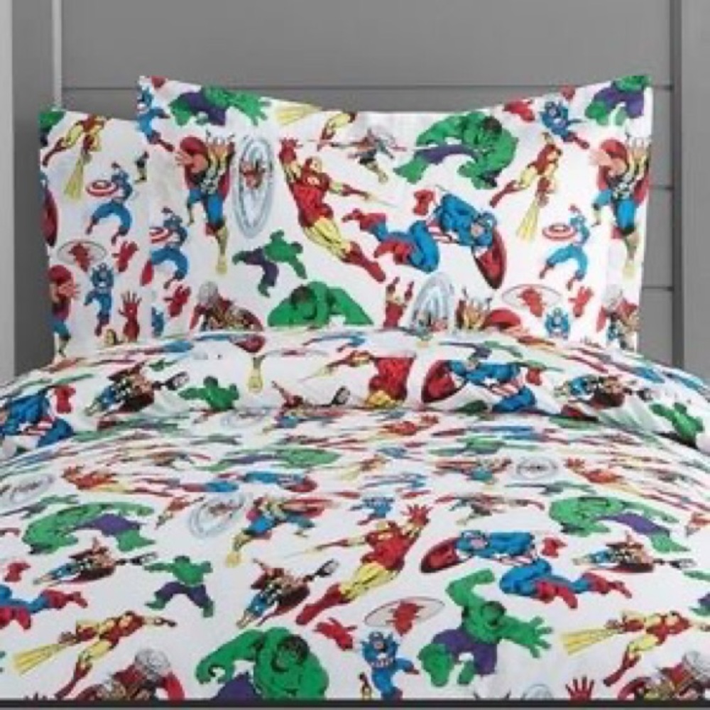 Pottery Barn Full Bed Sheets Marvel Comics